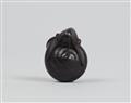 A dark stained boxwood netsuke of a snail. Nagoya. Mid-19th century - image-3