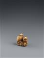 An ivory netsuke of two quails on millet. Early 19th century - image-2