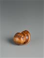 A boxwood netsuke of two blowfish. Around 1800 - image-2