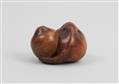 A boxwood netsuke of two blowfish. Around 1800 - image-5