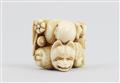 An ivory netsuke of a group of toys. Second half 19th century - image-9