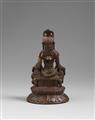 A silver-inlaid bronze figure of Maitreya. Kashmir. In the Swat style of 8th/9th century - image-2