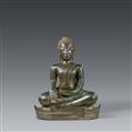 A Laotian bronze figure of Buddha Shakyamuni. 17th century or later - image-1