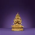 Bodhisattva Maitreya. Bronze, feuervergoldet. Tibet, 15./16. Jh. - image-1