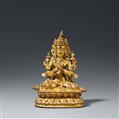 A Tibetan fire-gilt bronze of Bodhisattva Maitreya. 15th/16th century - image-2
