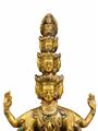 Avalokiteshvara. Feuervergoldete Bronze. Tibet, 18./19. Jh. - image-2