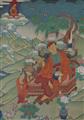Five Tibetan thangka of Acaryas. Late 19th century - image-5