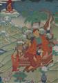 Five Tibetan thangka of Acaryas. Late 19th century - image-6