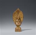 A gilt bronze figure of Buddha Shakyamuni. In the style of the Wei dynasty - image-1