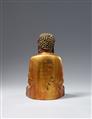 Figur des Buddha Shakyamuni. Holz, Lack und Blattgold. 17. Jh. - image-2