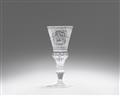 An opulent Silesian cut glass goblet - image-1