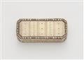 A Swiss 14k three colour gold and guilloché snuff box. - image-1