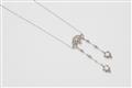 A French Belle Epoque platinum and diamond collier negligé. - image-1