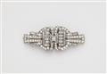 An Art Déco 18k white gold and diamond double clip brooch. - image-1