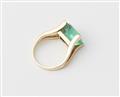 A French 18k gold and ca. 7.5 ct Columbian emerald ring. - image-2