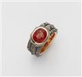 Ring mit orangefarbenem Saphir - image-1