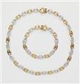A German 18k bicolour gold and diamond necklace and bracelet, can be worn combined as a sautoir. - image-1