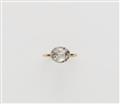 A George III 14k gold silver and rose-cut diamond solitaire ring. - image-1