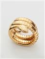 An Italian 18k gold and diamond tubogaz snake bangle. - image-1