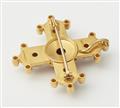 An Italian Byzantine Revival 18k gold and sapphire cross pendant brooch. - image-2