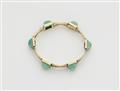 An Austrian 14k gold and amazonite cabochon bracelet. - image-2