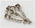 A Belle Epoque platinum 9k gold and diamond brooch. - image-2