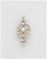 A Belle Epoque 14k gold pearl and diamond brooch. - image-1