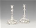 A pair of Nuremberg silver candlesticks - image-1