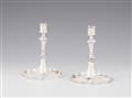 A pair of Budapest silver game table candlesticks - image-1