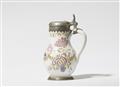 A Frankfurt faience jug with angel's head, fruit and flower motifs - image-2