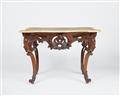 A German carved oak console table - image-1