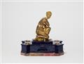 A gemstone ink well with the gilt bronze figure of a bathing Diana - image-1