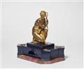 A gemstone ink well with the gilt bronze figure of a bathing Diana - image-2