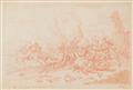 Georg Michael Tauber - Three red Chalk Drawings: Encampments and Cavalry Battles between the Emperors and the Turks - image-1