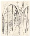 Ernst Ludwig Kirchner - Rheinbrücke in Köln (Hohenzollernbrücke). Verso: Zeichnung Zwei Mädchen im Tub - image-1