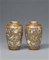 A pair of very fine Satsuma vases by Yabu Meizan. Osaka. Around 1900 - image-2