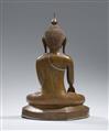 A Burmese copper alloy figure of Buddha Shakyamuni. 19th century - image-2