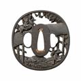 A Choshu iron tsuba by Fujii Yukitaka . Edo period, early 19th century - image-1