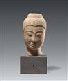 An Ayutthaya stone head of a Buddha. Thailand. 16th century - image-1