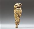 A Kyoto ivory netsuke of Gama Sennin. Late 18th century - image-5