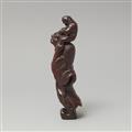 Netsuke eines sehr großen Shoki und oni. Holz. 18. Jh. - image-4