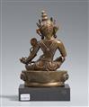 An excellent rare Tibetan bronze of a mahasiddha. 17/18th century - image-2