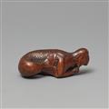 Netsuke eines Meerweibchens (ningyo). Buchsbaum. Frühes 19. Jh. - image-2