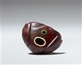 An Edo boxwood and ivory netsuke of Daruma by Shugetsu. Mid-19th century - image-6