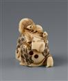 Netsuke eines glücklosen Rattenfängers. Elfenbein. Spätes 19. Jh. - image-6