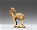 A rare stag antler seal netsuke of a kirin. 18/19th century - image-4