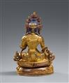 A Sino-Tibetan fire-gilt bronze of White Tara. 18th century - image-2