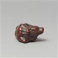 An Ise small wood netsuke of an ox by Masanao. 19th century - image-2