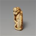 An ivory netsuke of a seated tiger. 18th century - image-3