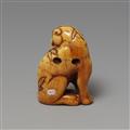 An ivory netsuke of a seated tiger. 18th century - image-4